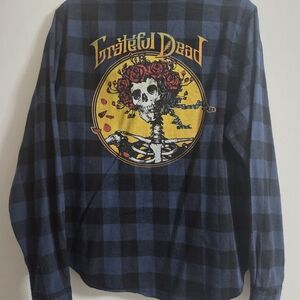 Women's Grateful Dead Blue Plaid Shirt